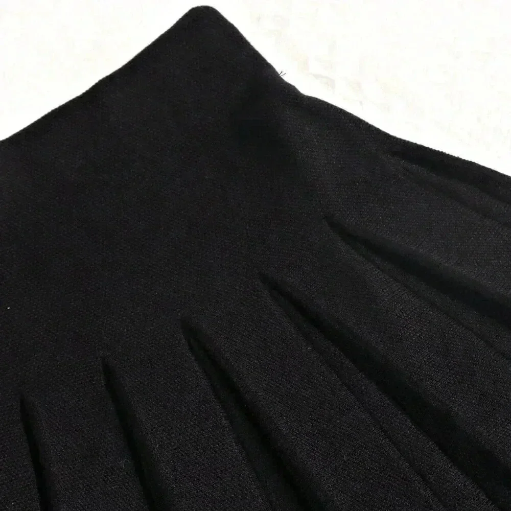 Black Casual Women's Mini Knit Skirt